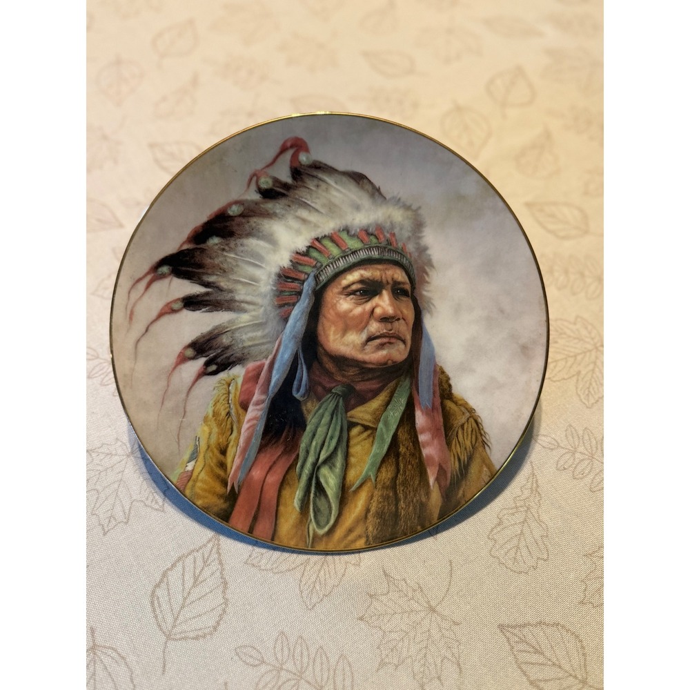 Artaffects Pride of the Cheyenne Gregory Perillo Collector Plate 23K Gold Rim